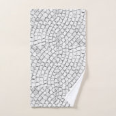 バスルーム用タオルで白い紙をセット バスタオルセット (ハンドタオル)