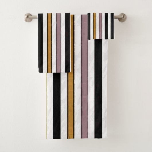 バスルーム用タオルのセットストライプ バスタオルセット (インサイチュ)