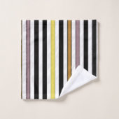 バスルーム用タオルのセットストライプ バスタオルセット (ウォッシュタオル)