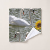 バスルーム用タオルひまわり バスタオルセット (ウォッシュタオル)