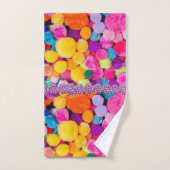 バスルーム用タオルカラフルセットpom バスタオルセット (ハンドタオル)