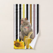 バスルーム用タオルストライプセットMonkey バスタオルセット (ハンドタオル)