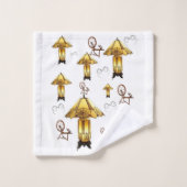 バスルーム用タオルセットアンティーク バスタオルセット (ウォッシュタオル)