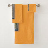 バスルーム用タオルセットオレンジ色の背景 バスタオルセット (インサイチュ)