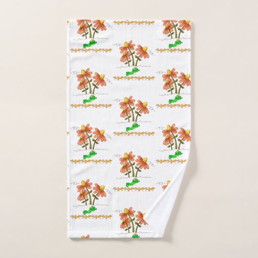 バスルーム用タオルセットカエルのキノコフローラ バスタオルセット (ハンドタオル)