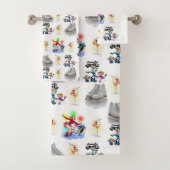 バスルーム用タオルセットスケートで滑る バスタオルセット (インサイチュ)