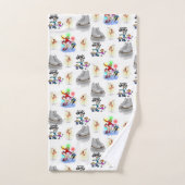 バスルーム用タオルセットスケートで滑る バスタオルセット (ハンドタオル)