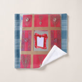 バスルーム用タオルセットハート バスタオルセット (ウォッシュタオル)