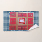 バスルーム用タオルセットハート バスタオルセット (ハンドタオル)