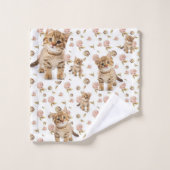 バスルーム用タオルセットフローラ子猫 バスタオルセット (ウォッシュタオル)