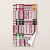 バスルーム用タオルセットプレイド バスタオルセット (ハンドタオル)