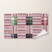 バスルーム用タオルセットプレイド バスタオルセット (ハンドタオル)