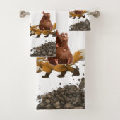 バスルーム用タオルセットマウスキツネワーム バスタオルセット (インサイチュ)