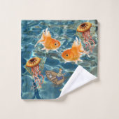 バスルーム用タオルセット魚釣り バスタオルセット (ウォッシュタオル)