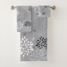 バスルーム用タオルセット、ミニマリストパターン