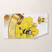 バスルーム用タオルセット(昆虫)マルハナバチホワイトデイジー バスタオルセット (ハンドタオル)