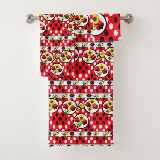 バスルーム用タオルセット（昆虫）マルハナバチ バスタオルセット (インサイチュ)