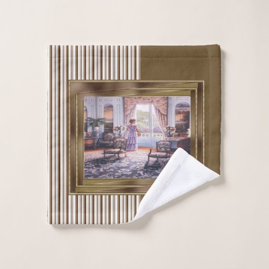 バスルーム用タオルセビクトリアンット バスタオルセット (ウォッシュタオル)