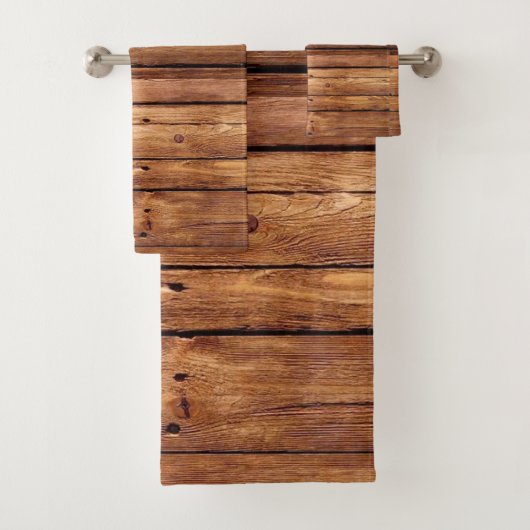 バスルーム用タオル素朴ウッドオレンジ バスタオルセット (インサイチュ)