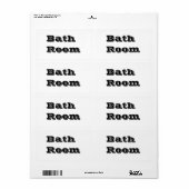 バスルーム白でラベルを移動 ラベル (フルシート)