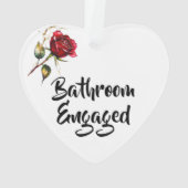 バスルーム空婚約したき/赤バラ オーナメント (裏面)