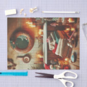 バスルーム素朴デコールクリスマスティッシュペーパー 薄葉紙 (クラフト)