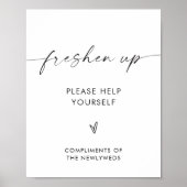 バスルーム結婚バスケットサインをリフレッシュ ポスター (正面)