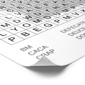 バスルーム語の検索記号 ポスター (角)