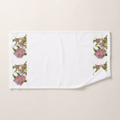 バスルーム・タオル・セットに染み出る牡丹 バスタオルセット (ハンドタオル)