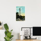 バスレリーフ、 浮き彫りタブレットとピルグリムメモリアルビュー ポスター (ホームオフィス)