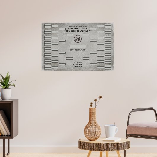 バスロゴグレイグランジコーンホールトーナメントスコア ポスター (リビング3)