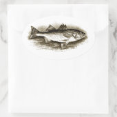 バスロストライプのゴ(ヴィンテージ) 楕円形シール (バッグ)