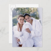 バスローブを着た2人の女性 ポストカード (正面/裏面)