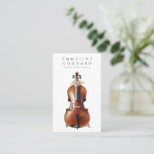 バスヴァイオリン音楽先生ミュージシャン 名刺 (スタンド正面)
