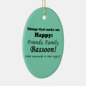 バスーンで私は幸せになる セラミックオーナメント (右)
