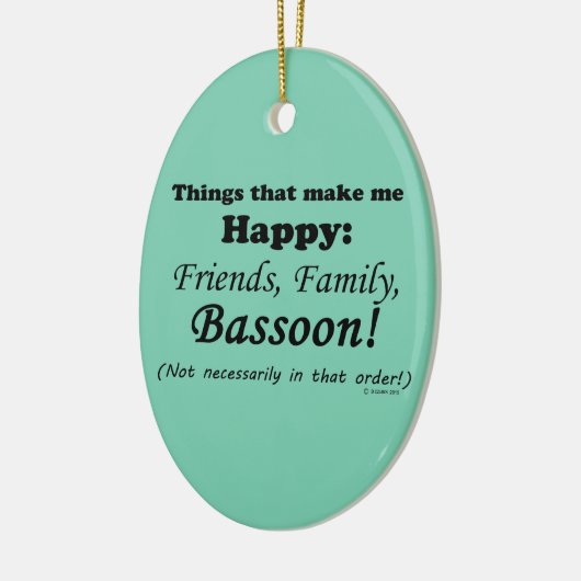 バスーンで私は幸せになる セラミックオーナメント (左)