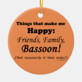 バスーンで私は幸せになる セラミックオーナメント (正面)