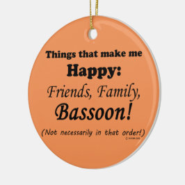 バスーンで私は幸せになる セラミックオーナメント