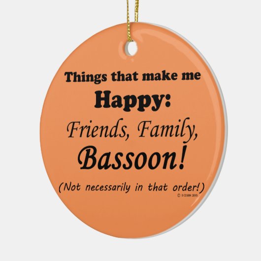 バスーンで私は幸せになる セラミックオーナメント (左)