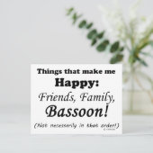 バスーンで私は幸せになる ポストカード (スタンド正面)