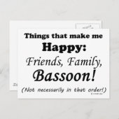 バスーンで私は幸せになる ポストカード (正面/裏面)