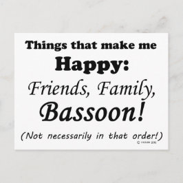バスーンで私は幸せになる ポストカード