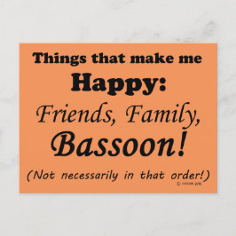 バスーンで私は幸せになる ポストカード