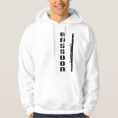 バスーンのデザイン音楽フード付きのスエットシャツのギフト パーカ (正面)