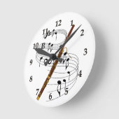 バスーンの柱時計 ラウンド壁時計 (傾斜)