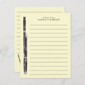 バスーンミュージシャンミュージック先生ウッドウィンド サンキューカード (正面/裏面)