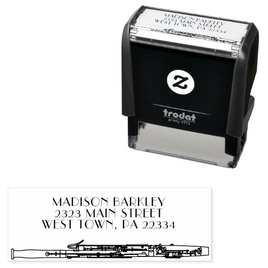 バスーンミュージシャンミュージック先生ウッドウィンド セルフインキングスタンプ (インサイチュ)