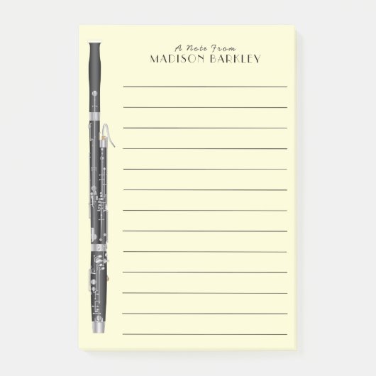 バスーンミュージシャンミュージック先生ウッドウィンド ポストイット (正面)