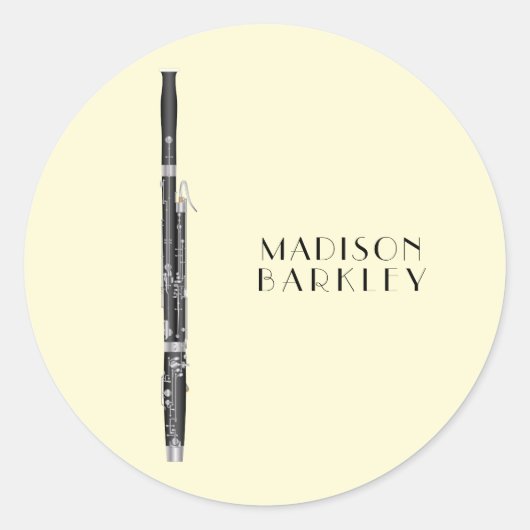 バスーンミュージシャンミュージック先生ウッドウィンド ラウンドシール (正面)