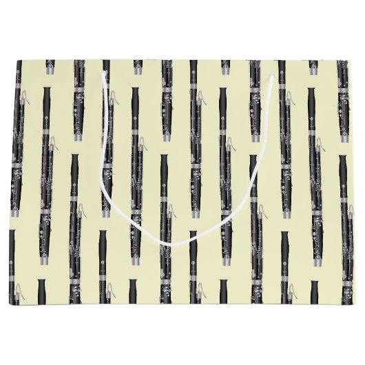 バスーンミュージシャンミュージック先生ウッドウィンド ラージペーパーバッグ (正面)